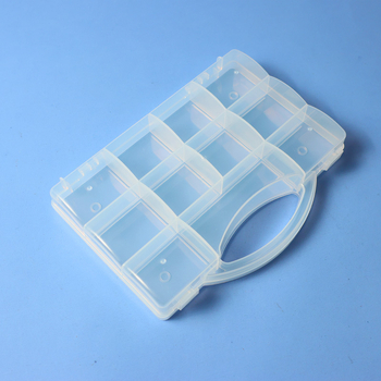 Prozirna plastična prijenosna kutija s 11 odjeljaka i poklopcem, za perle, nakit i DIY projekti