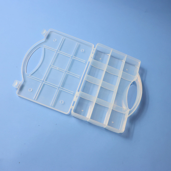 Prozirna plastična prijenosna kutija s 11 odjeljaka i poklopcem, za perle, nakit i DIY projekti