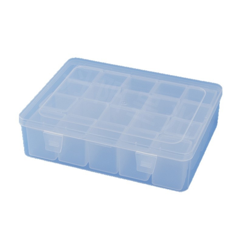 Prozirna plastična kutija s poklopcem za DIY dodatke, pakiranje perlica i vata za uklanjanje laka za nokte (PP)