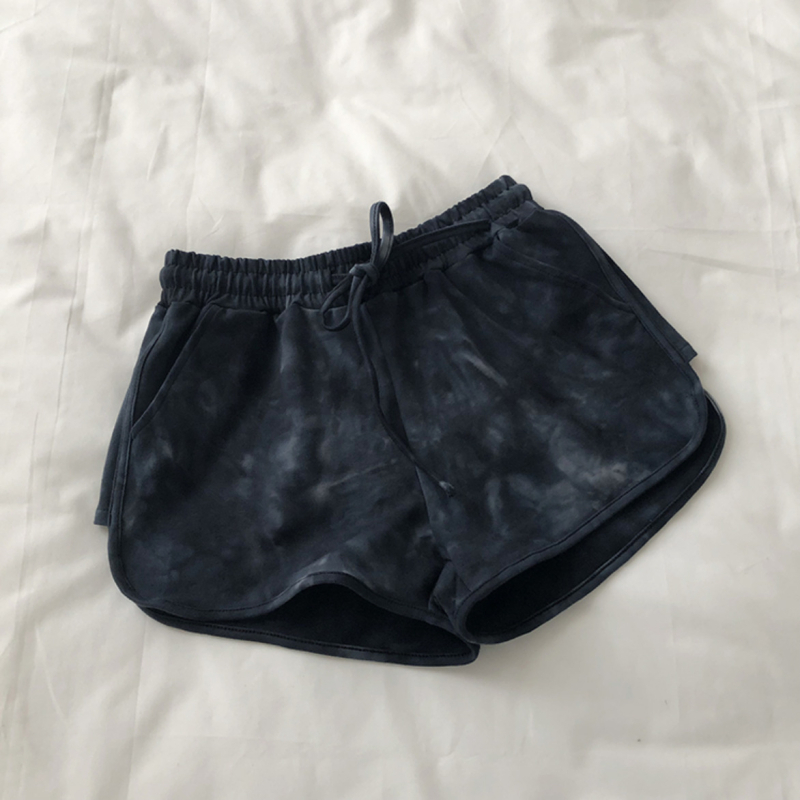 Ženske sportske šorce s thai tie-dye printom, opuštenog širokog kroja, visokim strukom, HyunA-inspiriran stil, za trčanje i plažu