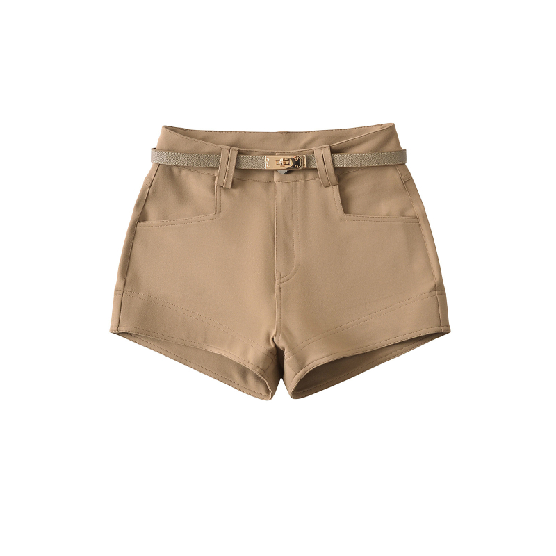 Ženske kratke hlače s remenom za jesen, američki stil, elegantan i vitak kroj, svakodnevna moda