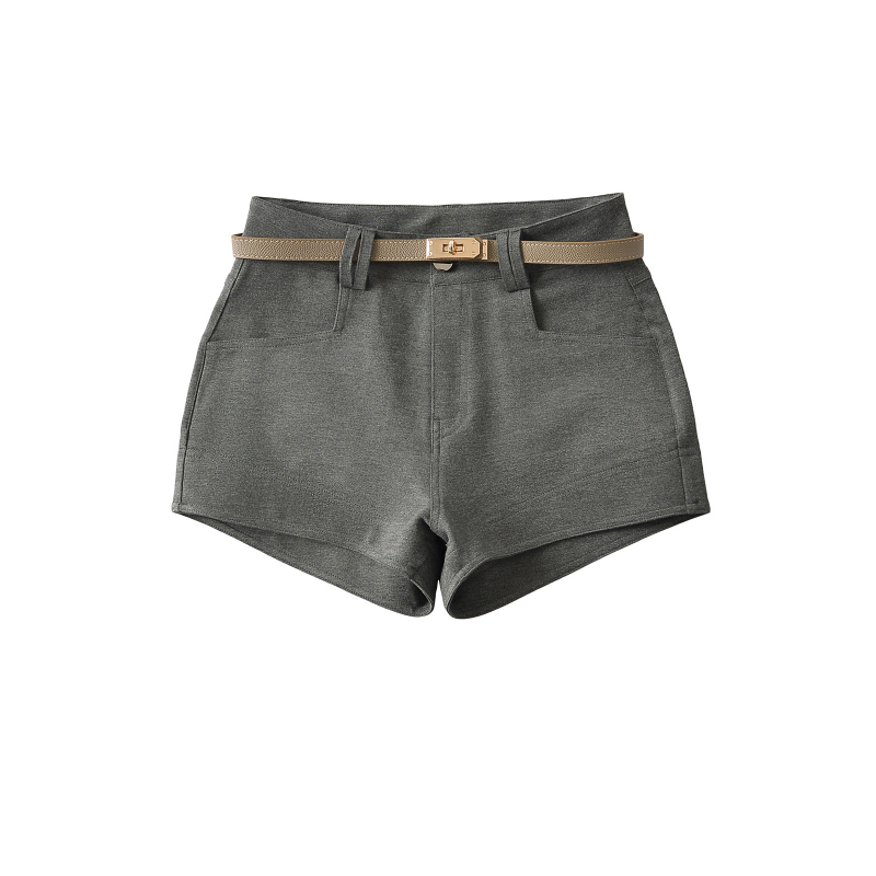 Ženske kratke hlače s remenom za jesen, američki stil, elegantan i vitak kroj, svakodnevna moda