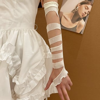 Millennium Y2K Spice Girls retro Bandage Arm Sleeve za žene, JK Lolita Anime Concealer rukavice