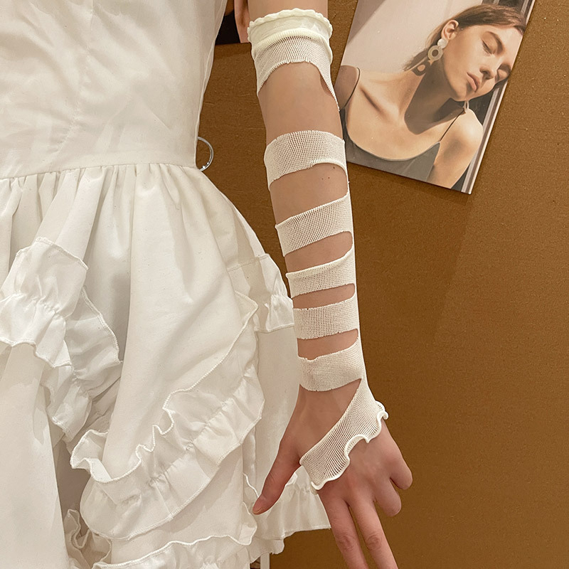 Millennium Y2K Spice Girls retro Bandage Arm Sleeve za žene, JK Lolita Anime Concealer rukavice