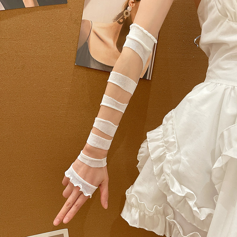 Millennium Y2K Spice Girls retro Bandage Arm Sleeve za žene, JK Lolita Anime Concealer rukavice