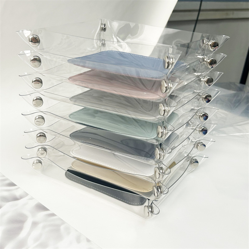 PU koža PVC patchwork spremnik za pohranu – stolni organizator nakita, kutija za perle i držač ključeva