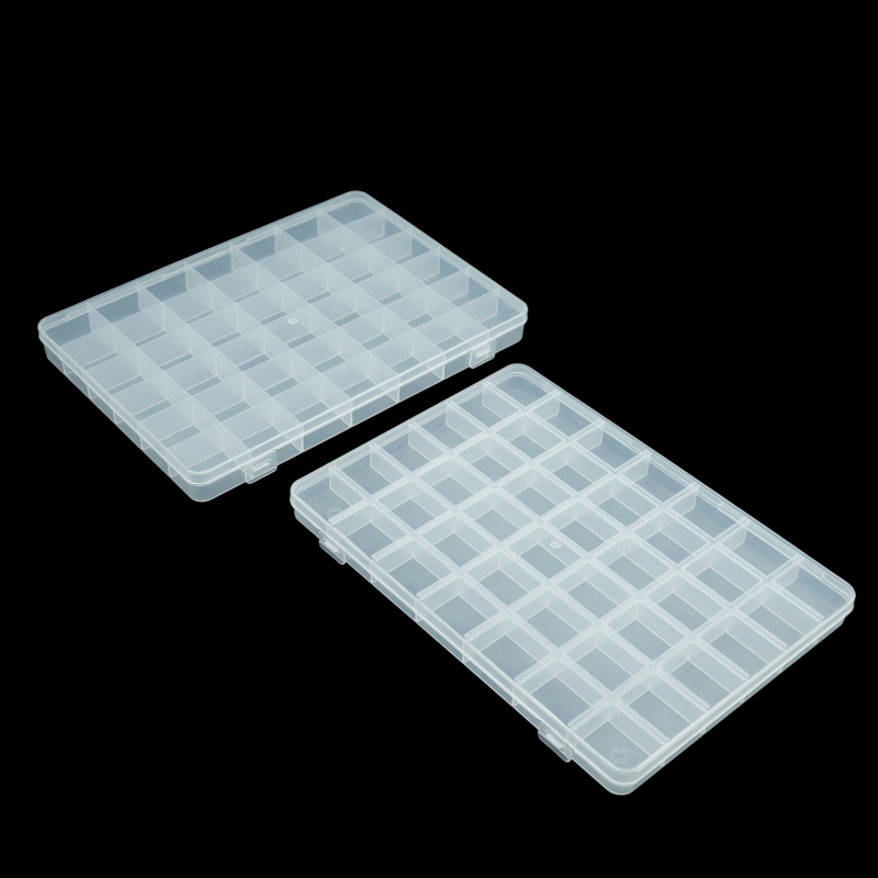 Prozirna PP kutija za pohranu sa 42 Pretinaca i fiksnim pregradama, dimenzije 23.3 × 16.5 × 1.8 cm, za gumbe, pribor za ribolov, perle i nakit