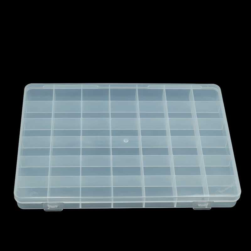 Prozirna PP kutija za pohranu sa 42 Pretinaca i fiksnim pregradama, dimenzije 23.3 × 16.5 × 1.8 cm, za gumbe, pribor za ribolov, perle i nakit