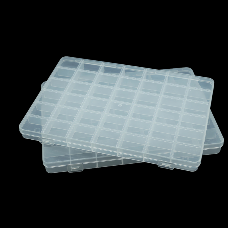 Prozirna PP kutija za pohranu sa 42 Pretinaca i fiksnim pregradama, dimenzije 23.3 × 16.5 × 1.8 cm, za gumbe, pribor za ribolov, perle i nakit