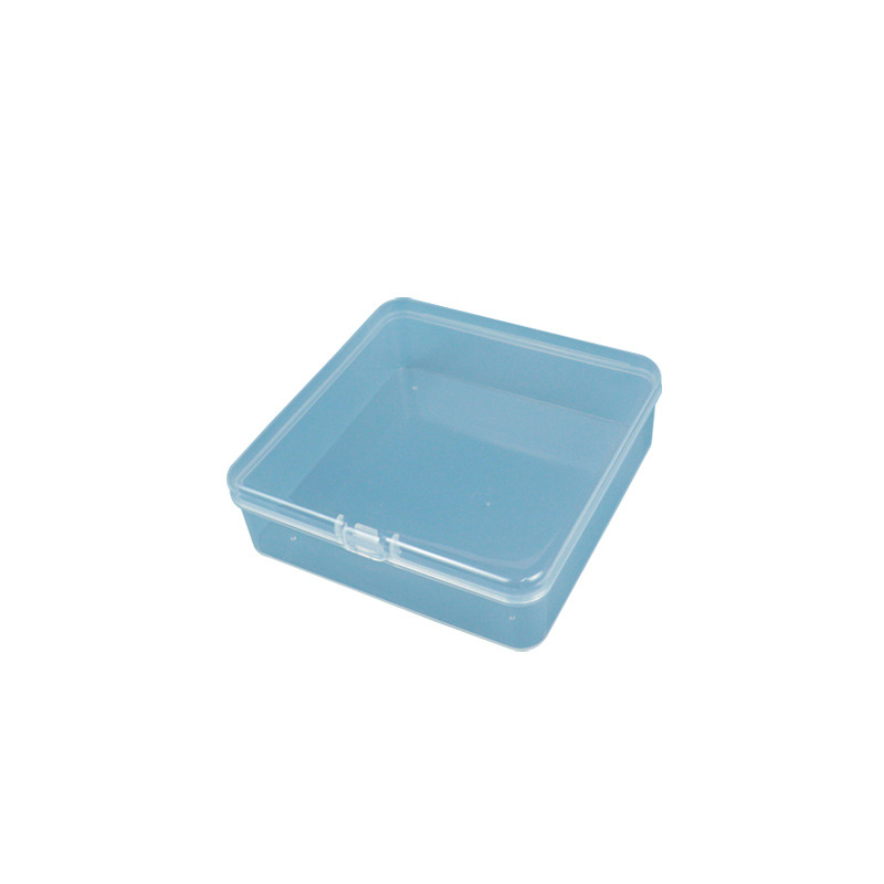 Kvadratna prozirna kutija za prikaz i pohranu nakita i perlica – PP plastična kutija s poklopcem, dimenzije 11,5×11,5×3,6 cm