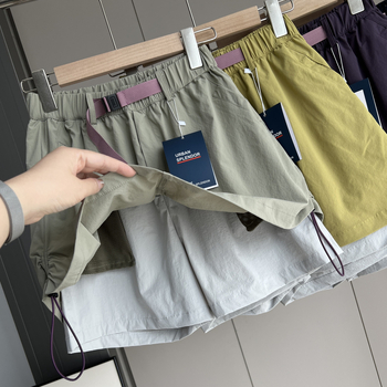 Ženske šorts-suknja u planinskom stilu, elastičan pojas, prozračan i brzo sušeći materijal, duljina 3/4, casual komad