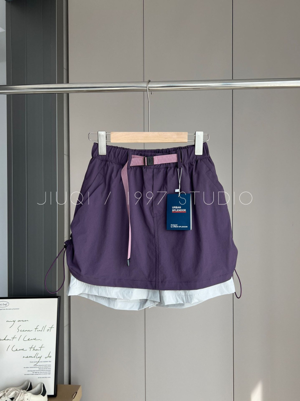 Ženske šorts-suknja u planinskom stilu, elastičan pojas, prozračan i brzo sušeći materijal, duljina 3/4, casual komad