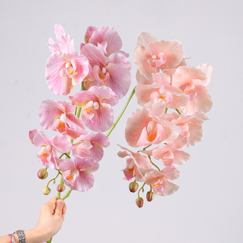 Umjetna orhideja Phalaenopsis s prirodnim dojmom, 9 cvjetova, svadbena stolna dekoracija, cvjetna dekoracija