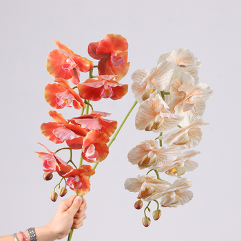 Umjetna orhideja Phalaenopsis s prirodnim dojmom, 9 cvjetova, svadbena stolna dekoracija, cvjetna dekoracija