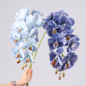 Umjetna orhideja Phalaenopsis s prirodnim dojmom, 9 cvjetova, svadbena stolna dekoracija, cvjetna dekoracija