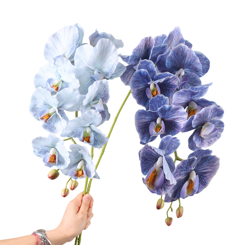 Umjetna orhideja Phalaenopsis s prirodnim dojmom, 9 cvjetova, svadbena stolna dekoracija, cvjetna dekoracija
