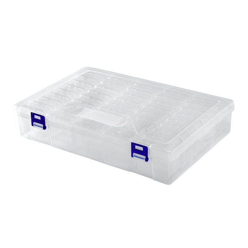 Set kutija za skladištenje perlica s 45 pretinaca i prozirnim pretincima od 5,5 cm za stolnu organizaciju – plastične klasifikacijske kutije, DIY kutija za nakit