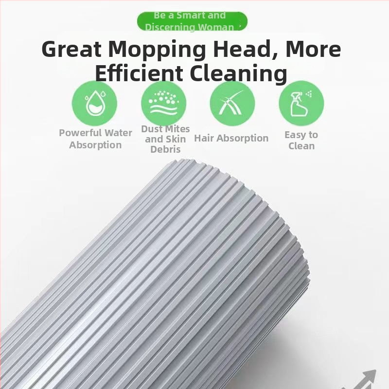 Drying sklopiva glava za mop s gumom i pamukom – apsorbirajuća zamjenska glava, universalna