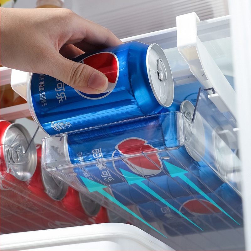 Viseći držač za limenke u hladnjaku sa kliznim ladicama za pivo i kolu