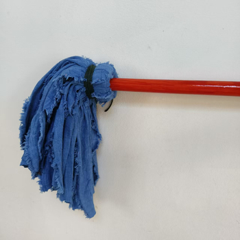 Mop s drvenom drškom od drveta, terry krpa starinskog tipa, za mokro i suho čišćenje, okrugla glava za pod