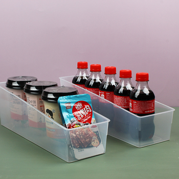 Prozirna kutija za prikaz na policama supermarketa, plastična kutija za skladištenje sitnih dijelova, kutija s nagibnim otvorom, 2 L, dimenzije 34,5×11,5×12 cm