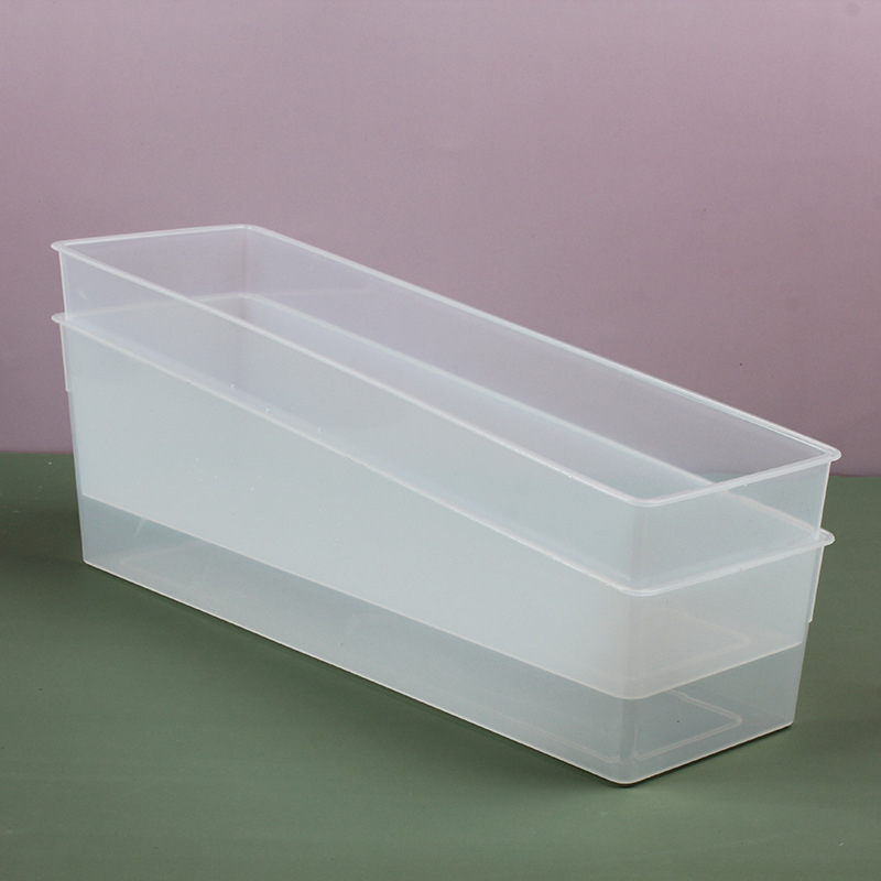 Prozirna kutija za prikaz na policama supermarketa, plastična kutija za skladištenje sitnih dijelova, kutija s nagibnim otvorom, 2 L, dimenzije 34,5×11,5×12 cm