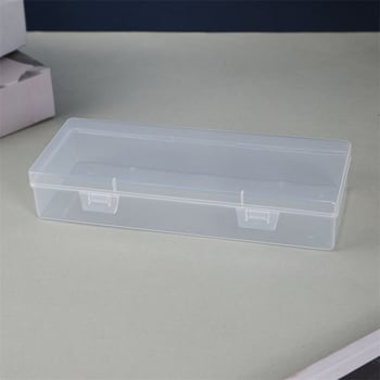 Prozirni stolni organizator u minimalističkom japanskom Muji stilu, velikog formata