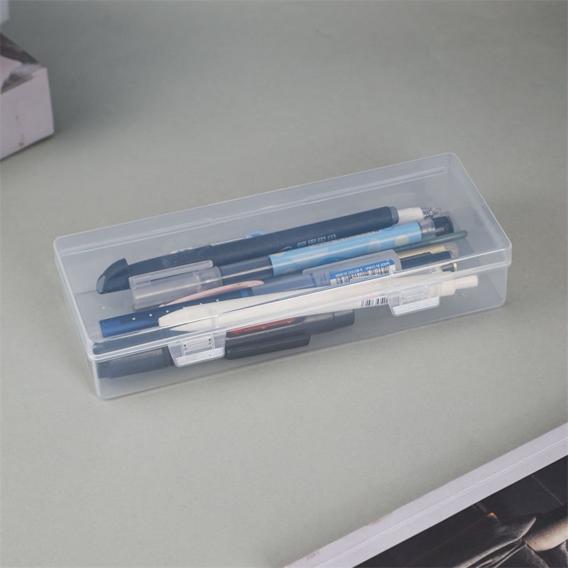 Prozirni stolni organizator u minimalističkom japanskom Muji stilu, velikog formata