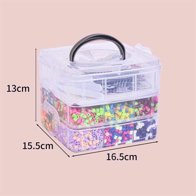 Veleprodajni set 5 mm mozaik perli – mala kutija s tri sloja, DIY kreativna slagalica za djecu