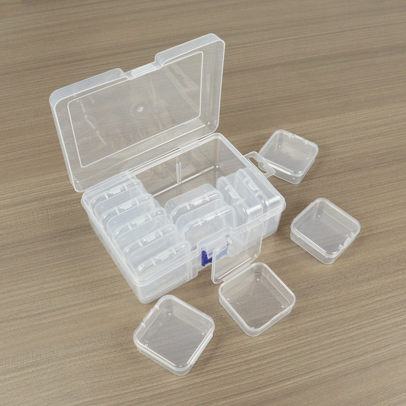 Set kutija s 15 odjeljaka, prozirna plastična kutija za sortiranje perli, dijamantne slike, gumice za kosu i ukosnice, PP organizer