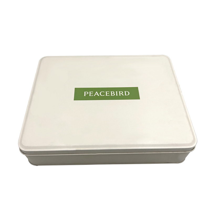 Правоъгълна ламаринена кутия за опаковане на дрехи, метална подаръчна кутия, персонализирана
