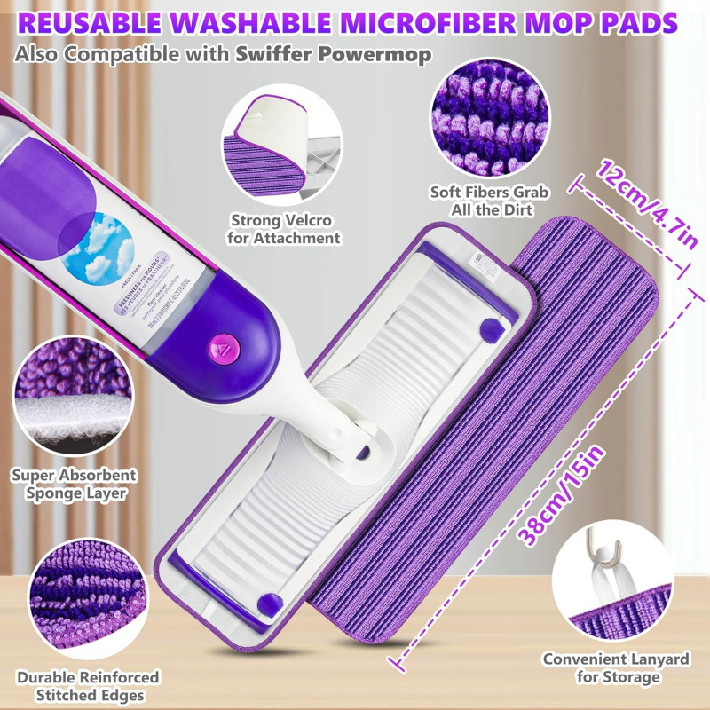 Zamjenska glava od mikrovlakana za Swiffer PowerMop (mokra i suha)