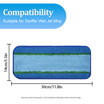 Kompatibilno sa Swiffer WetJet — ploski mop s Velcro, zamjenska mikrovlakana glava mop