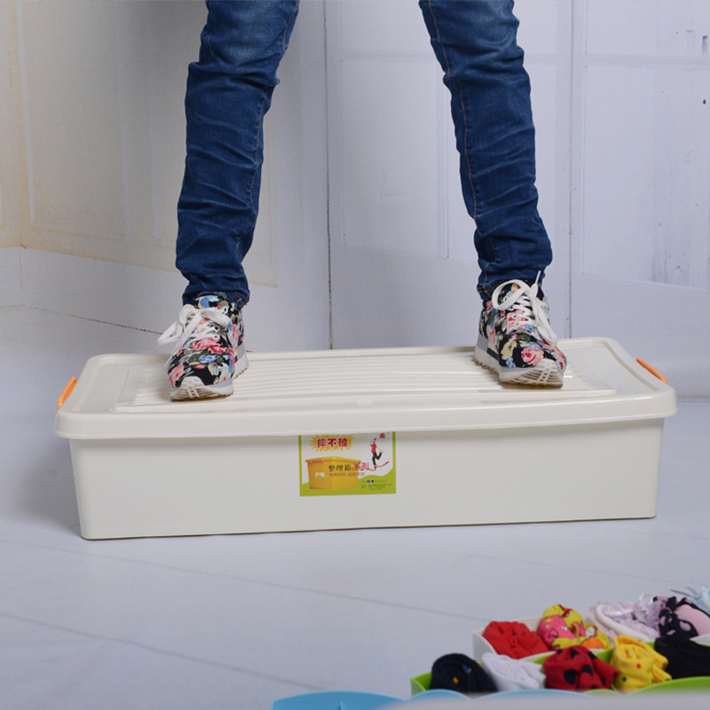 Plastična kutija za pohranu ispod kreveta s kotačićima, 35 L, dimenzije 79×39×16 cm