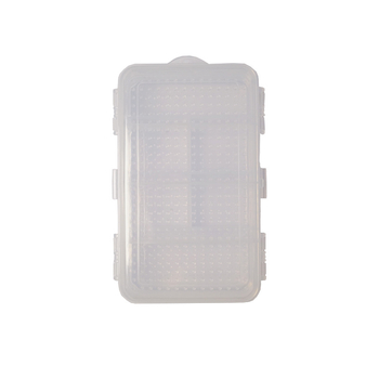 Dvostruko slojevita kutija za pohranu kozmetike s odjeljcima, plastična (PP), stolni organizator, zaštita od prašine, dimenzije 14,5 × 8,4 × 4,2 cm