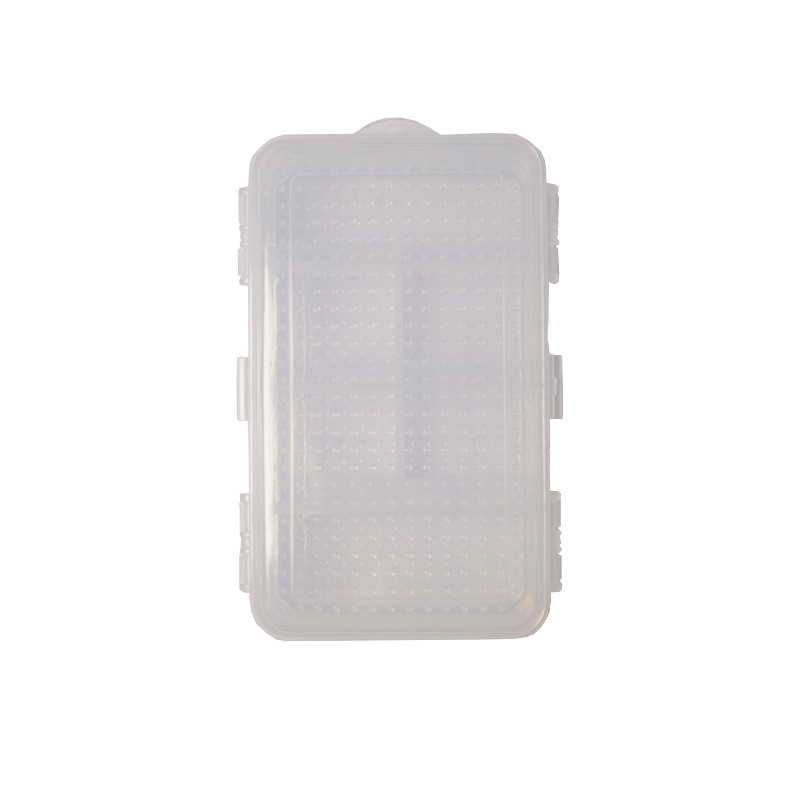 Dvostruko slojevita kutija za pohranu kozmetike s odjeljcima, plastična (PP), stolni organizator, zaštita od prašine, dimenzije 14,5 × 8,4 × 4,2 cm