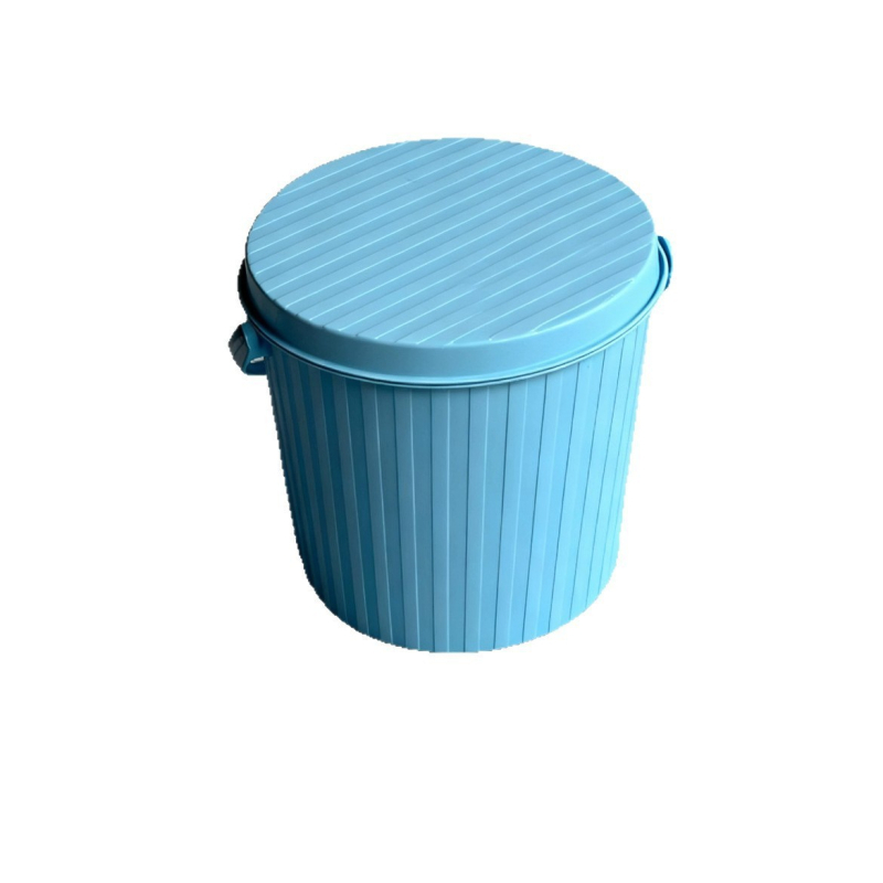 Găleată de plastic cu pereți groși și capac pentru depozitare, coș portabil pentru duș și pescuit, poate fi folosită ca scaun