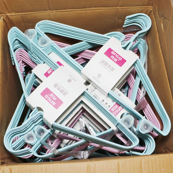 Set od 10 plastičnih vješalica za odjeću, 40 cm, s kukom, protuklizne