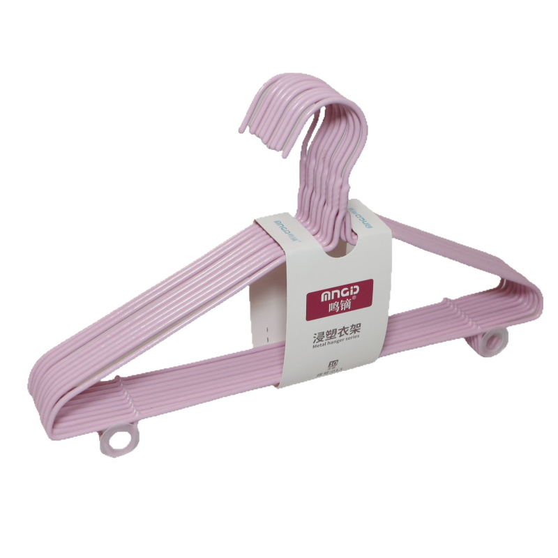 Set od 10 plastičnih vješalica za odjeću, 40 cm, s kukom, protuklizne