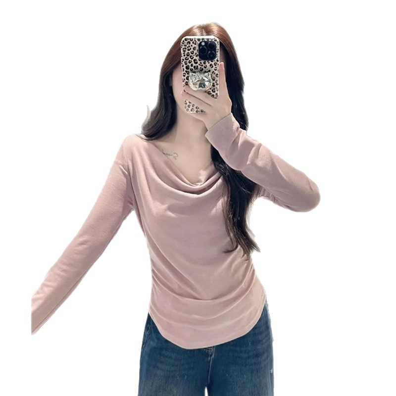Plus-size ženska majica s dugim rukavima od Derong baršuna, jesen-zima nova kolekcija, elegantan vitak kroj