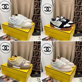 Top Edition F Brand Tenisice s velur panelima od prve kože, unisex, boja blok – bijelo-crne sportske casual tenisice