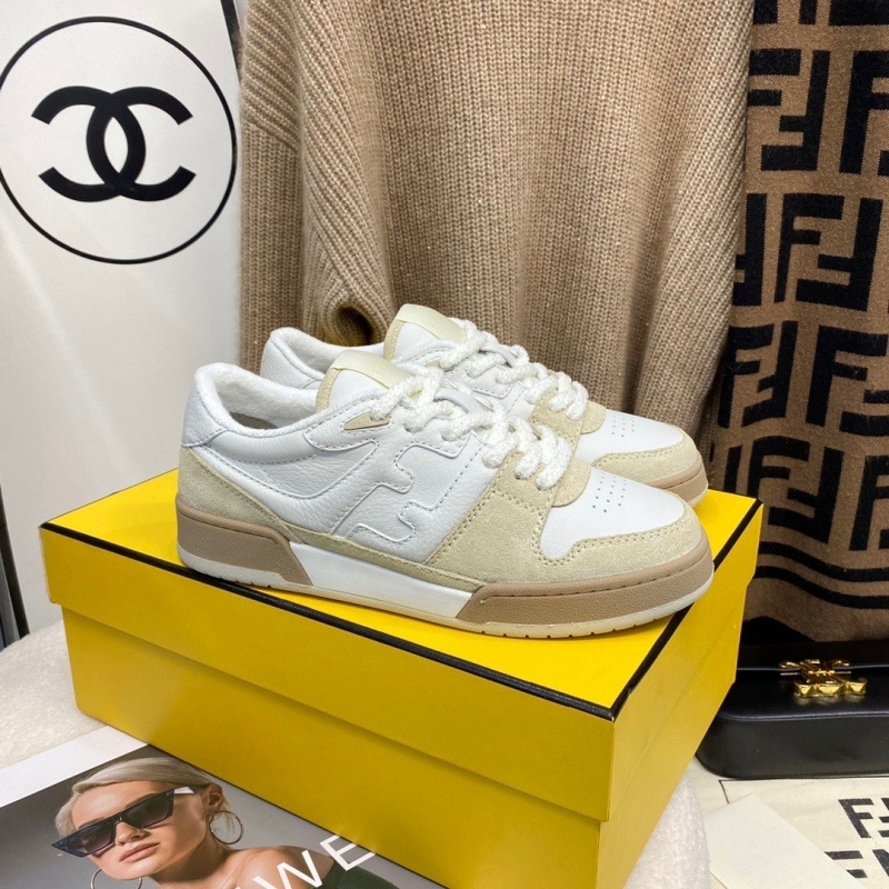 Top Edition F Brand Tenisice s velur panelima od prve kože, unisex, boja blok – bijelo-crne sportske casual tenisice