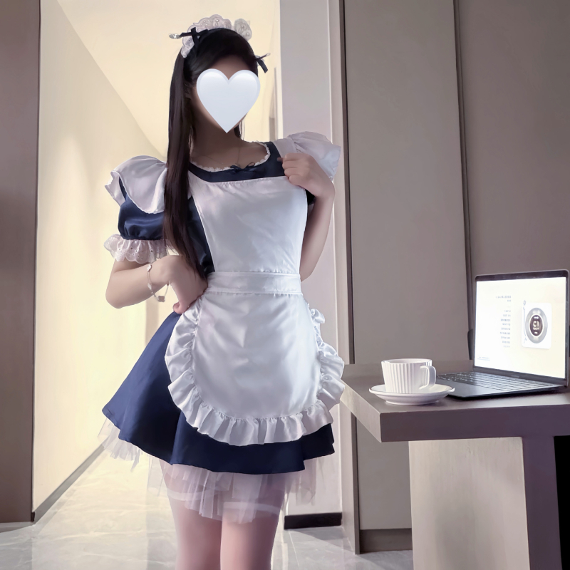 Set maid cosplay u japanskom stilu — slatka školska haljina, Lolita outfit za anime, plus size, svakodnevno nošenje