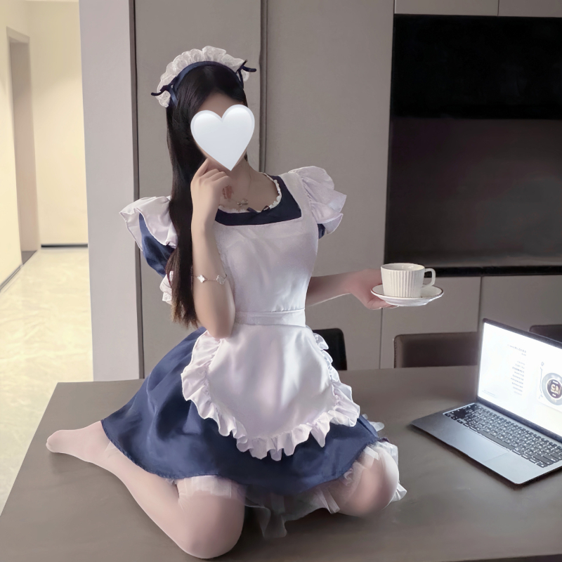 Set maid cosplay u japanskom stilu — slatka školska haljina, Lolita outfit za anime, plus size, svakodnevno nošenje