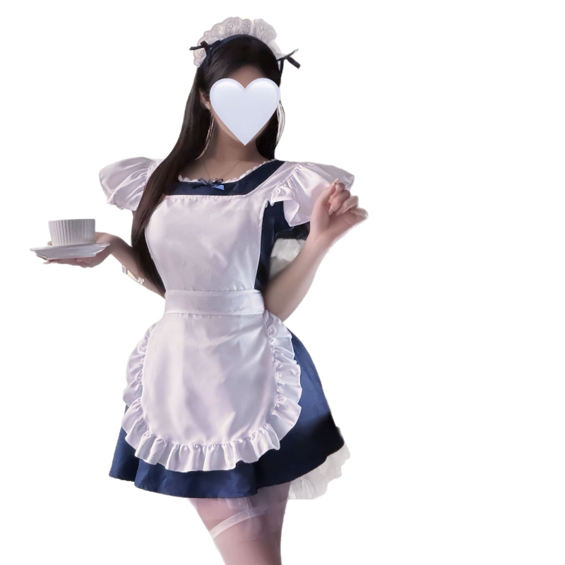 Set maid cosplay u japanskom stilu — slatka školska haljina, Lolita outfit za anime, plus size, svakodnevno nošenje