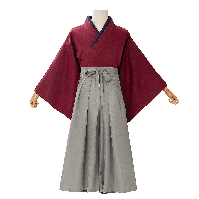 Cosplay kostim Rurouni Kenshin Himura za muškarce, crveni kendō kimono, anime kostim