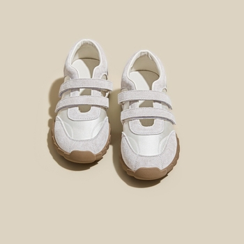 Ženske Mary Jane cipele s 7 cm povećanjem visine, ljetni model 2025, debela potplata, kožni gornji dio, Velcro kopča, svakodnevna obuća.
