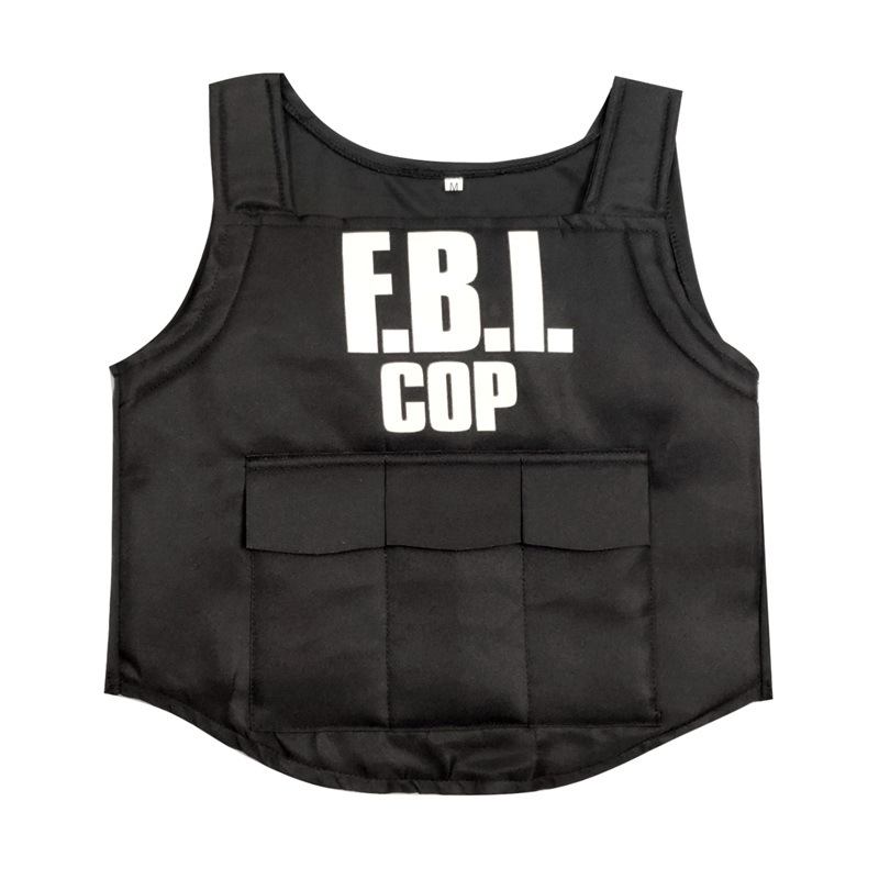 Dječji FBI agent kostim s pancirkom, 5-dijelni set, policijski nastup za Noć vještica