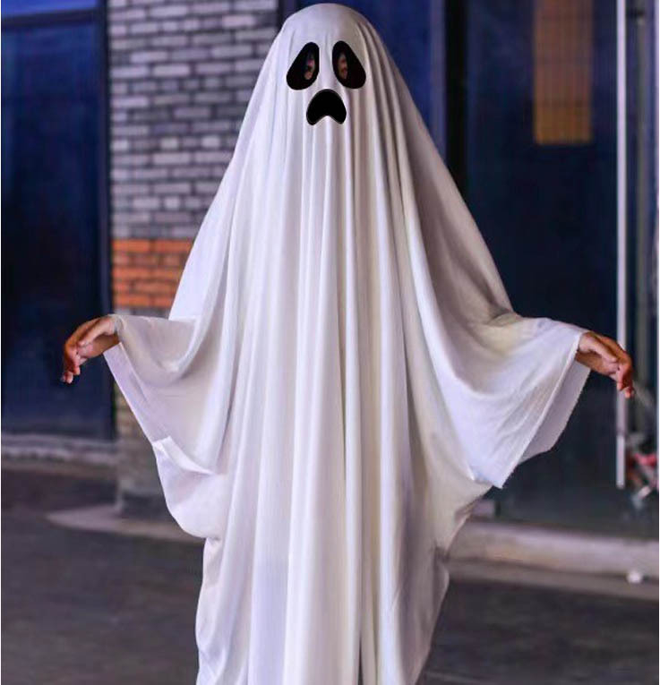 Bijeli duh – Halloween kostim za cosplay i maškare, ogrtač – za djecu i odrasle