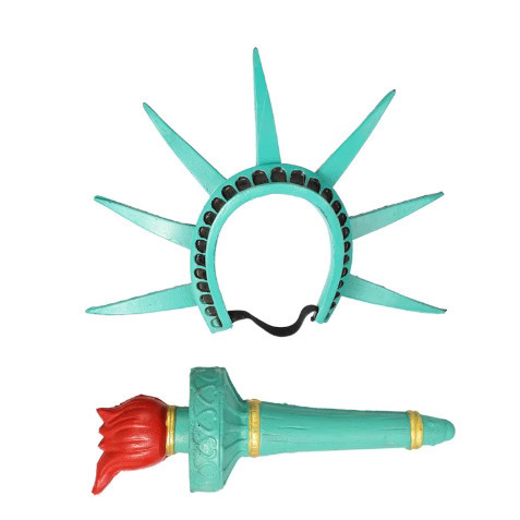 Cosplay kostim Statue of Liberty s robom za Noć vještica i starorimsku robu, na skladištu